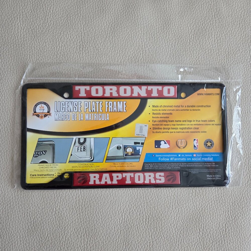 FANMATS NBA Officially Licensed Toronto Raptors License Plate Frame